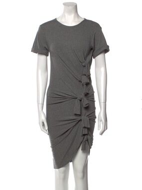 Designer Gryphon Asymmetrical Ruched Mini Dress XS